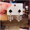 Dangle Chandelier Shinning Zircon Geometric Plated Earrings For Women 2021 Jewelry Earings Drop Delivery Dhwa0