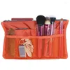 Aufbewahrungsboxen WBBOOMING Mode Reisetasche Reißverschluss Tragbare Dame Make-Up Kosmetik Einsatz Frauen Nylon Organizer