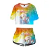 Women's T Shirts WAMNI The Pet Girl Of Sakurasou Merch Tshirt 2 Pieces Sets Women Fashion Elastic Shorts Suit Casual Unique Two Piece