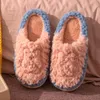 Slippers vrouw indoor huis katoen dames niet-slip schoenen vrouwen cartoon zacht pluche mode winter 2023