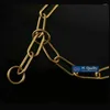 Dog Collars HQ BD02 High Quality Strong Solid Brass Chain Leash Collar Special 55-65CM For Middle Giant Pets