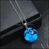 Pendentif Colliers Lumineux Mticolor Résine Rod Ball Collier Femmes Bleu Ciel Blanc Nuage Chaîne Mode Bijoux Cadeaux Drop Livraison Pend Otbcc