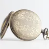 Montres de poche montre à Quartz collier Bronze crâne chaîne Vintage Fob cadran blanc hommes femmes