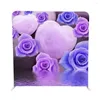 Décoration de fête, fleur violette, colorant par Sublimation, impression unique, support de toile de fond Portable pour événement