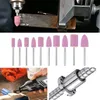 10pcs 고무 세라믹 울 느낌 분쇄 헤드 폴리싱 연마 휠 버핑 휠 Dremel 로타리 전동 공구 3mm Shank