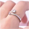 Trouwringen Liefhebbers Ring mode sier verstelbaar met witte kristal romantisch voor sieraden geschenkbetrokkenheid drop levering dhmjs