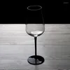 Verres à vin 2 pièces/ensemble tige noire cristal verre Transparent Bordeaux coupe rouge Champagne gobelet Bar fête ménage verres