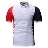 Men's Polos 2023 Summer Style Mixed Colors T-Shirt Men Casual Fashion Lapel Base Shirt -40