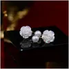 Baumeln Kronleuchter 2022 Mode Vorne und Hinten Elegante Weiße Perle Rose Blume Ohrringe Für Frauen Koreanischen Stil Ohrringe Drop liefern Dhpa8