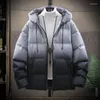 Jaquetas de inverno masculinas Marca de retalhos de parkas com capuz de jaqueta quente e espessa de moda masculina zíper casual parka casual masculino windbreaker 4xl