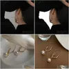 Dangle Chandelier Wisted Line Pearl Earrings Female Unique Light Luxury Drop Delivery Jewelry Dhfgd