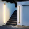 Außenwandleuchten Lampe IP65 Wasserdichte LED-Langlichter Garten Villa Veranda Wandleuchte Licht Gold Schwarz 110V 220V Leuchte im Freien