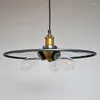 Hanger lampen Amerikaans land 20e C. Factory Filament reflector Triple Lamp Mirror Lined Suspension Lighting Gun-Black Loft Light
