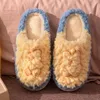 Pantoufles femme intérieur maison coton dames chaussures antidérapantes femmes dessin animé doux en peluche mode hiver 2023