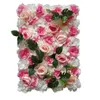Fiori decorativi ghirlande pannelli a parete di fiori artificiali 16 x 24 pollici rosa di seta per sfondo decorazione del matrimonio per la casa