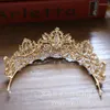 Headpieces Bruidal hoofddeksel Barokke luxe kroon licht goud bruiloft accessoires haar