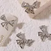 Nagelkonstdekorationer 3D metall zirkonsmycken japansk toppkvalitet kristall manikyr charm för kvinnor