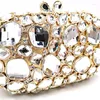 Bolsas de noite Moda Mulher Party Big Diamonds Bolsas elegantes Crystal Rankes