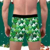 Unterhosen Weihnachten Druck Männer Unterwäsche Sexy Slim Boxer Männer Homosexuell Atmungsaktive Sport Lange Flache Männliche Cueca Masculina