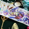 Emballage cadeau fée sorcière laboratoire argent Laser brillant Washi ruban pour animaux de compagnie pour la fabrication de cartes bricolage Scrapbooking autocollant décoratif