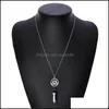 Подвесные ожерелья гексагональные призматические кварц натуральный каменный ожерелье звезды Lotus Angel Crystal Point Чакра Длиная цепь для женщин -еврея dhs8x