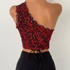 Zbiorniki damskie Camis Tie barwnik jeden powinien seksowne topy 2023 estetyczne ubrania fala kroja grafika Y2K 90s Summer Women Crop Top