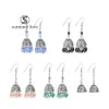 Dangle Lustre Rétro Ethnique Fleur Sculptée Boucle D'oreille Pour Les Femmes Boho Cristal Long Gland Boucles D'oreilles Déclaration Saint Valentin Juif Dhne4