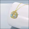 ペンダントネックレスsier celtic life of life life for for women round Rainbow Crystal Birthday Girls FriendsMom Wholesale DHQMV