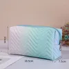 Cosmetic Bags Simple Female Pu Leather Gradient Color Three-Dimensional Bag Outdoor Travel Portable Toiletries Finishing Storage