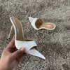 Kapcia pantofli butowe nadruk lato 373 kobiety Strappy Mules wysokie obcasy