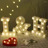 Luci notturne fai da te LED lettere 26 alfabeto inglese 0-9 numero digitale luce dorata casa matrimonio compleanno decorazioni per feste di Natale