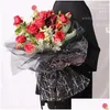 Andra konst och hantverk 50 cm 5yards Gaze Yarn Creative Flower Wrap Bouquet Packaging Material Florist Package Present Papers Supplies Dr DHUSQ