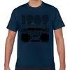 Men's T -skjortor Toppar Skjorta Män 1989 Boombox Super Casual Black Geek Short Male Tshirt xxx