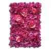 Fiori decorativi ghirlande pannelli a parete di fiori artificiali 16 x 24 pollici rosa di seta per sfondo decorazione del matrimonio per la casa