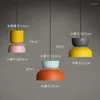 Pendelleuchten Nordeuropa Einfachheit Lampe Draht hängend Typ Macaron Farbschema 14/18/29CM Kronleuchter Warme Hausbeleuchtung E27-Sockel