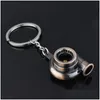 Party Favor Ups Métal Turbo Keychain Sleeve Bearing Spinning Part Modèle Turbine Turbocompresseur Porte-clés Anneau 7 Couleurs Drop Delivery H Dhlsi