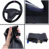 Housses de volant Housse de voiture personnalisée pour Tucson 2006-2014 Suede Leather Auto Braid