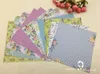 Confezione regalo AlinaCraft 24 fogli 15,2 x 15,2 cm fiori di mare carta fantasia design scrapbooking confezione artigianale fatto a mano sfondo pad