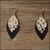 Other Pu Leather Earrings For Women Leaf Leopard Earring Fashion Accessories Hanging Dangle Eardrop Ear Stud Jewelry M262Y F Drop Del Dhfqz
