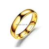 Band Rings Classic Men Stainless Steel Ring Black Solid Simple Vintage Wedding Bands Christmas Party Gift Jewelry Drop Delivery Dhgza