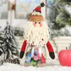 Juldekorationer Candy Bark Transparent Box Cartoon Doll Creative Old Man Snowman Deer