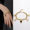 Armreif Armbänder Frauen Luxus Indien Mode Titan Schmuck Gold Edelstahl Römische Ziffern Charme Designer Armreifen Weibliche Liebhaber Trum22