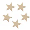 ديكورات عيد الميلاد 100pcs النجوم الخشبية شكل شرائح DIY Craft Mini Star Tree Hanging Decoration الحلي القلادة 40/60 مم