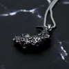 Pendant Necklaces Vintage Half Moon Necklace For Men Fashion Stainless Steel Gothic Skull Biker Punk Hip Hop Jewelry Gift WholesalePendant