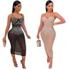 Casual Dresses For Women Clothes 2023 Elegant Fashion Sleeveless Sequin Summer Bodycon Sexy Maxi Party Dress Wholesale Drop