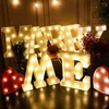 Gece Işıkları DIY LED Letters 26 İngilizce Alfabe Lambaları 3D Pil Partılı Düğün Doğum Günü Noel Partisi Ev Dekorasyon