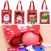 Noel Süslemeleri 1 PC Sevimli Tote Şeker Hediye Çantası Karikatür Noel Baba Elk Elf Snowman Yıl Noel Dekoru Ev Depolama Bagchristmas