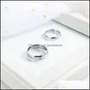 Anneaux de mariage Mode Brillant Cercle Cubique Zircone En Acier Inoxydable Rose Or Bague D'amour Pour Femmes Hommes Cadeau De Fiançailles Livraison Directe Juif Otvye