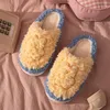 Slippers vrouw indoor huis katoen dames niet-slip schoenen vrouwen cartoon zacht pluche mode winter 2023