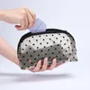 Cosmetic Bags & Cases LAYRUSSI Transparent Make-up Bag Portable Travel Toiletry Flocking Love Pattern Lady Cosmetics Makeup